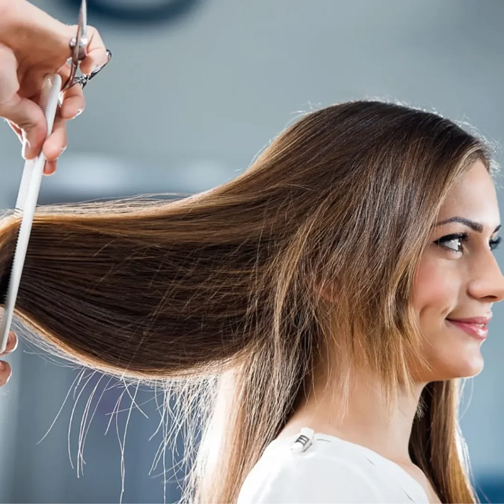 woman hair cut